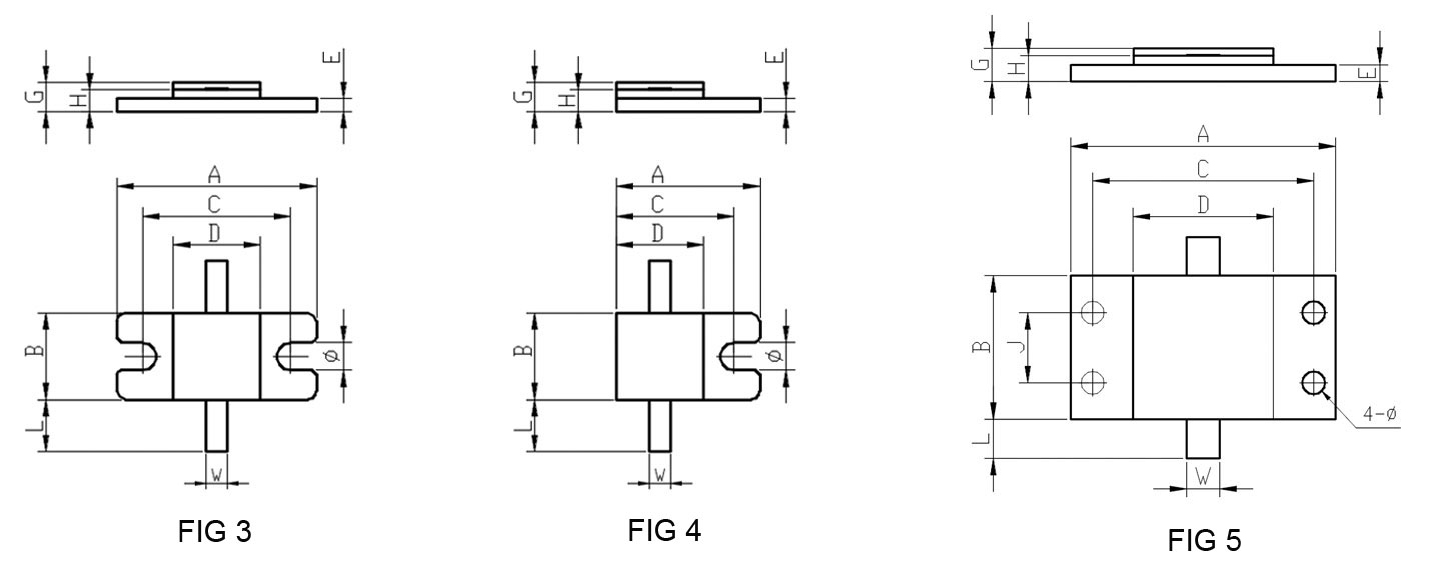 Flange Mount Resistor FIG 3,4,5